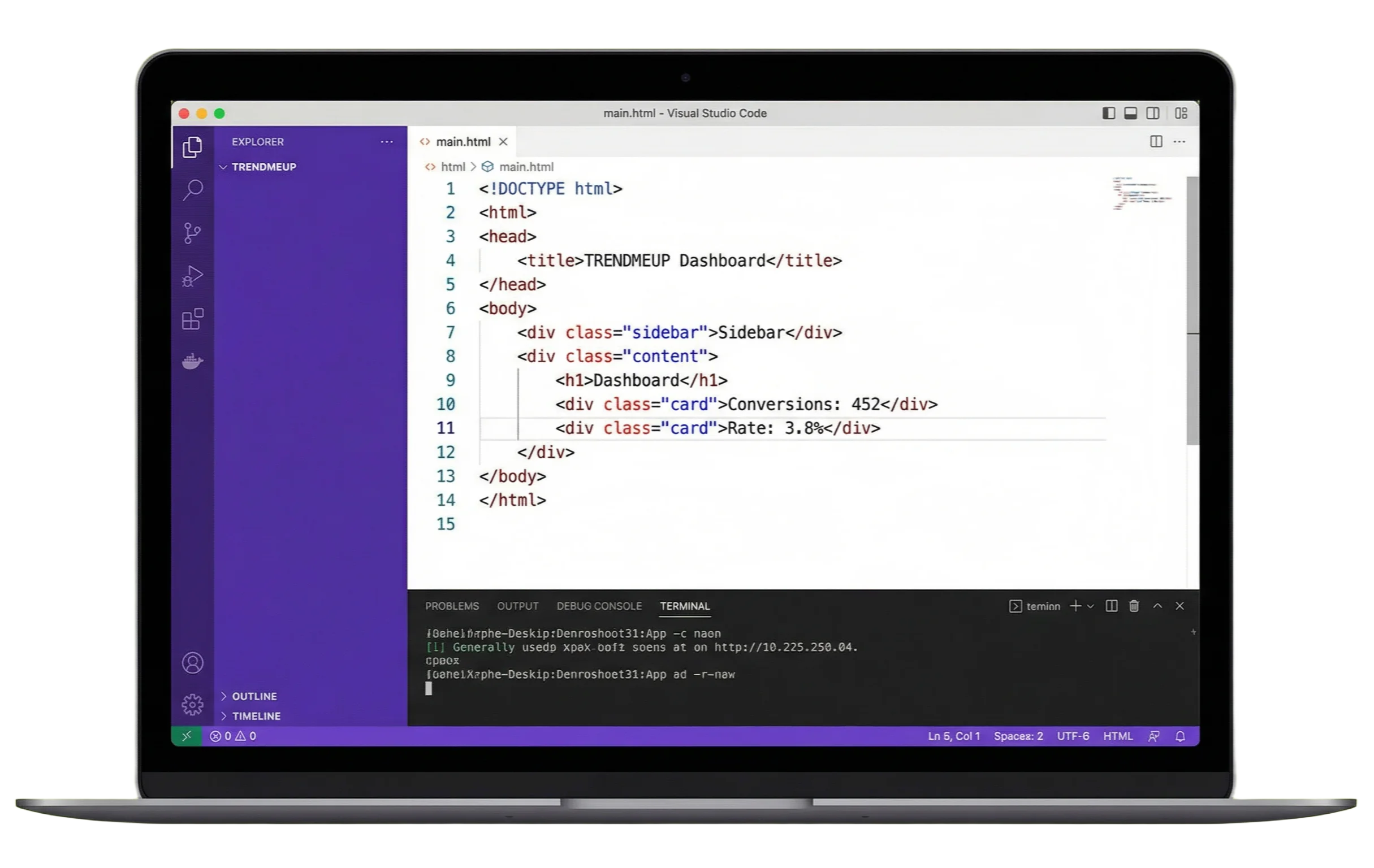 Clean optimized code in VS Code editor