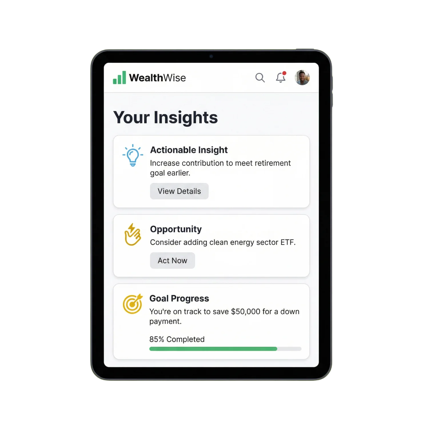 Personalized Insights Dashboard