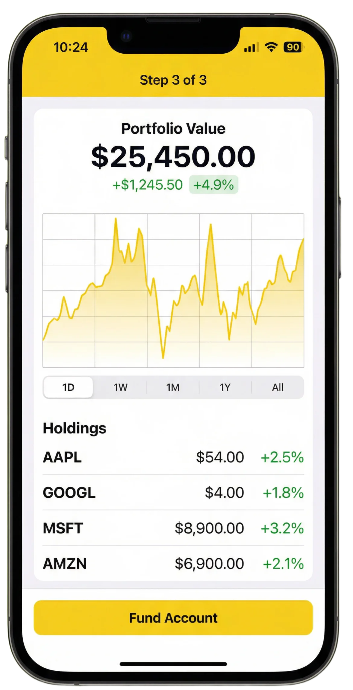 Start Investing Screen