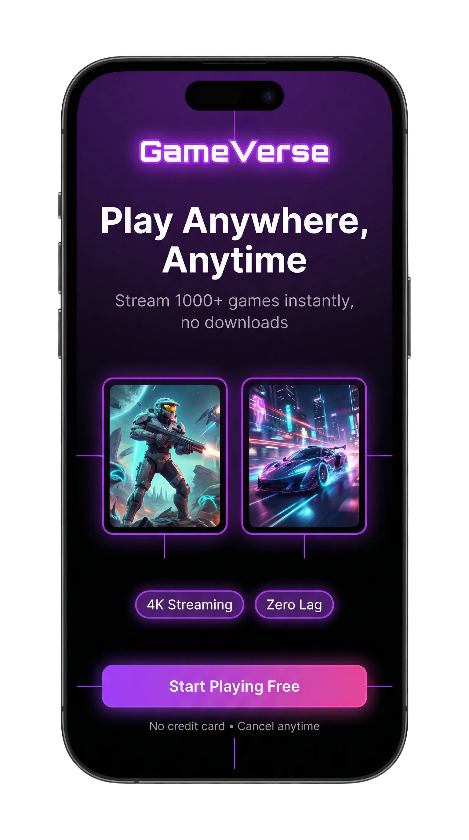 GameVerse landing page