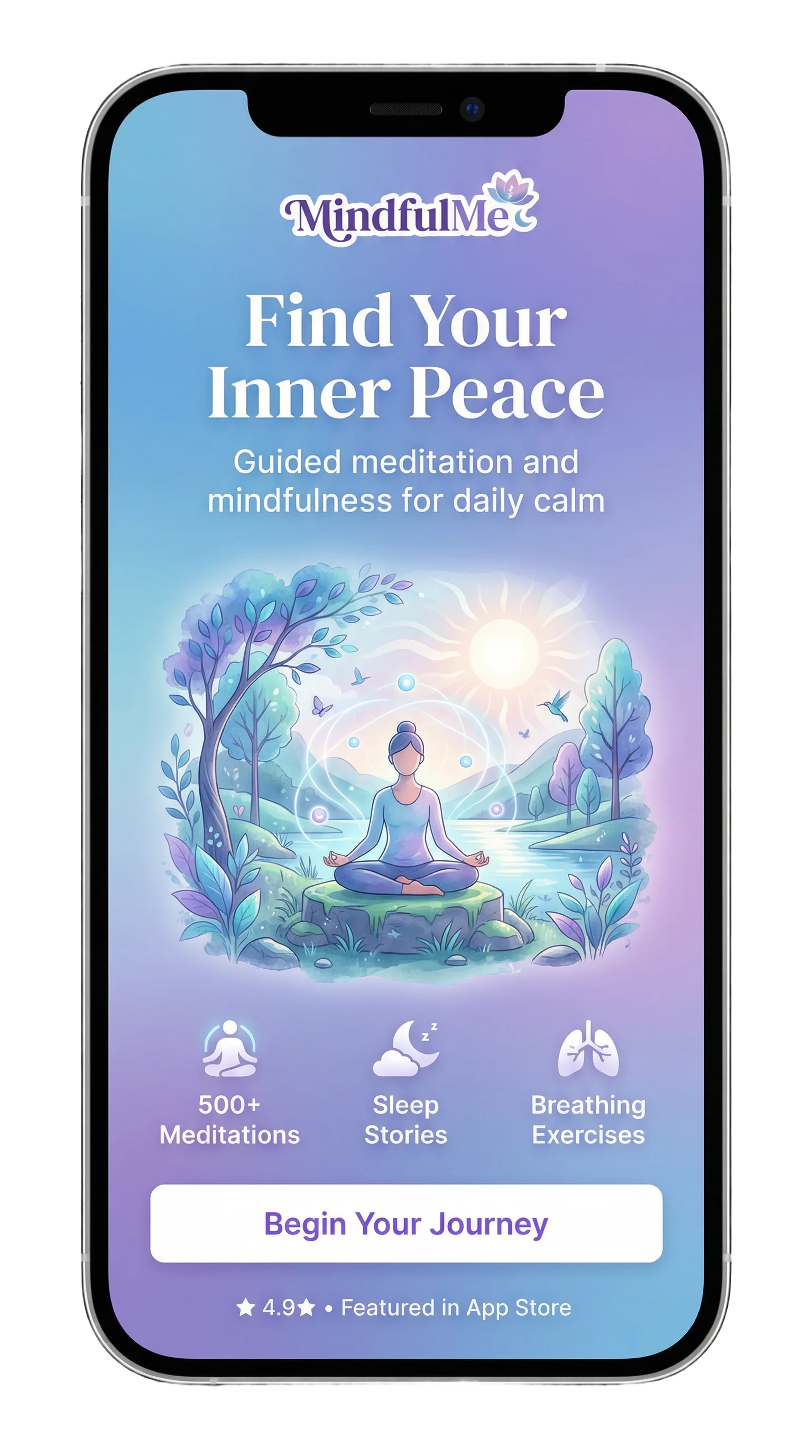 MindfulMe landing page